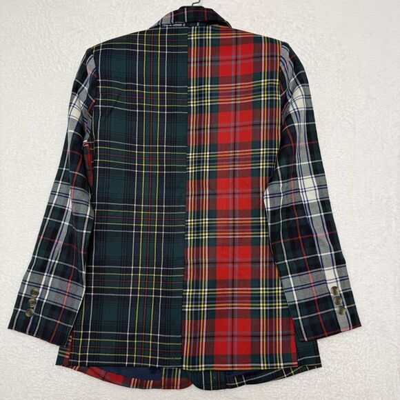 NWT Classic Prep Everett XL Kids 12 Blazer Bishop Party Tartan Holiday Plaid Red - Picture 2 of 16
